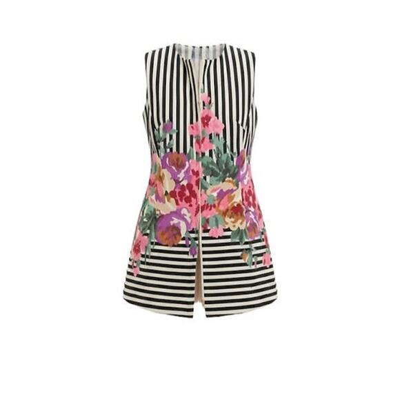 TUCKERNUCK Flowering Trellis Structured Rhoda Tunic Top Size 12 NWT - Picture 8 of 8